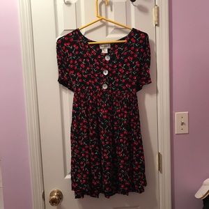 SOLD 90s cherry babydoll dress